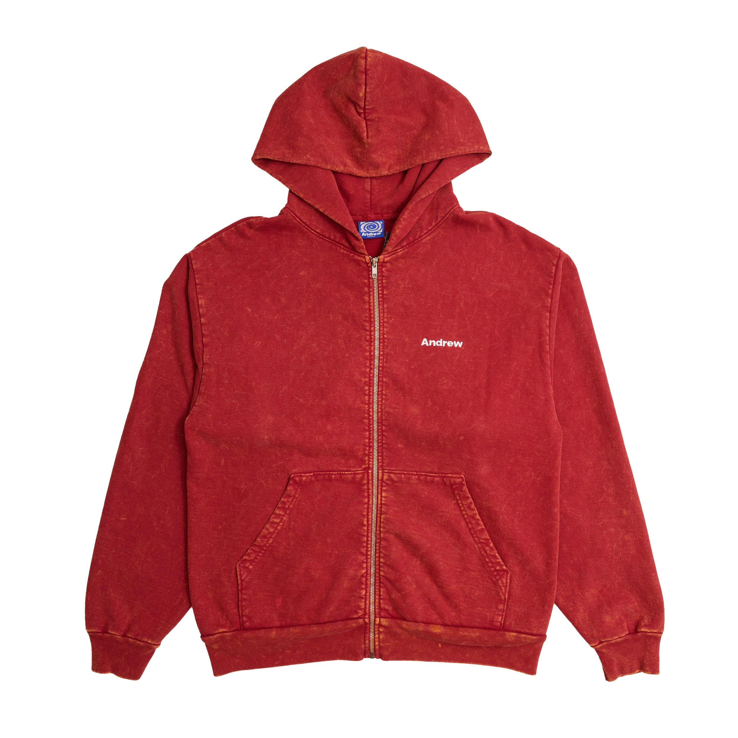 Mineral Wash Hoodie - Red