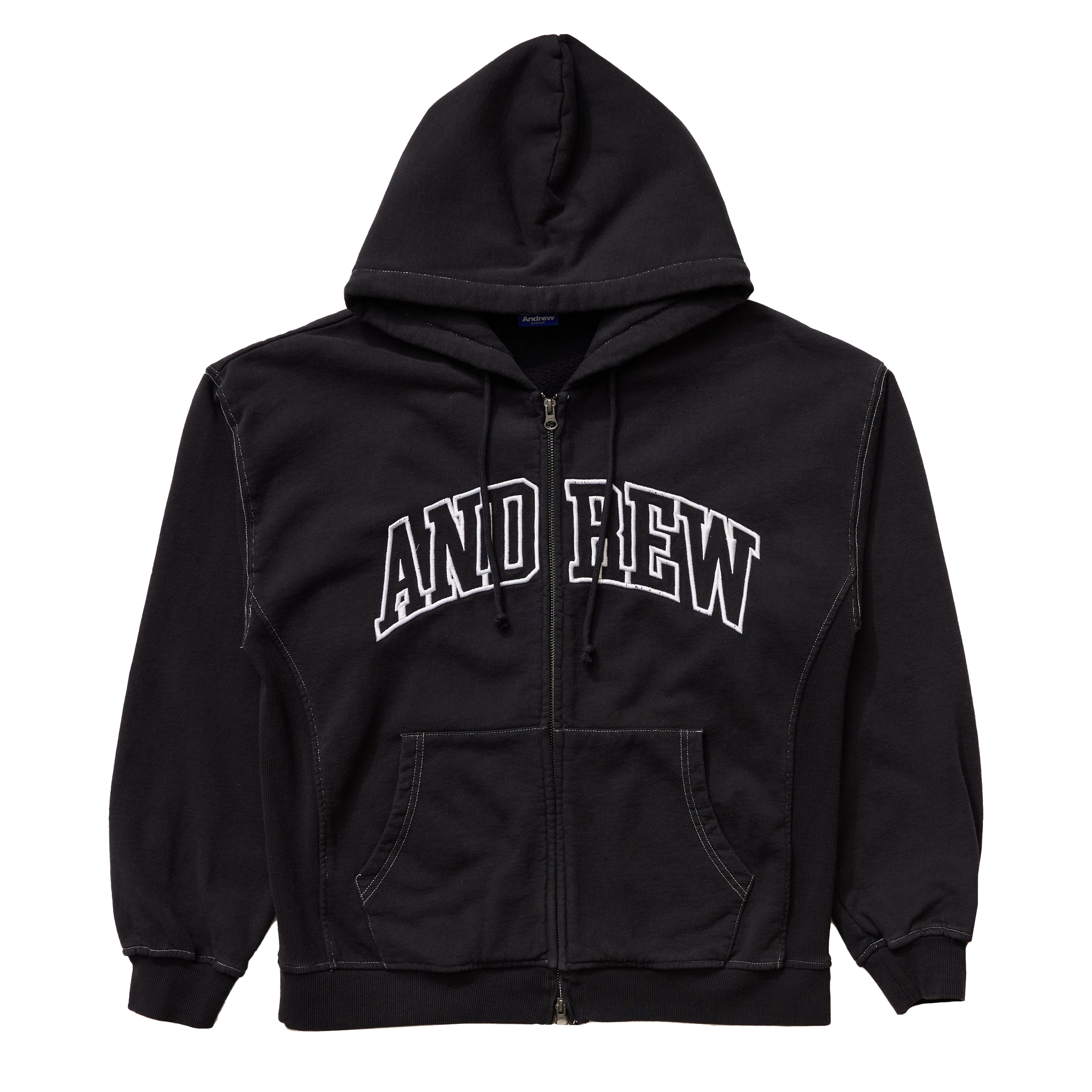 Arch Zip Hoodie - Black – Andrew