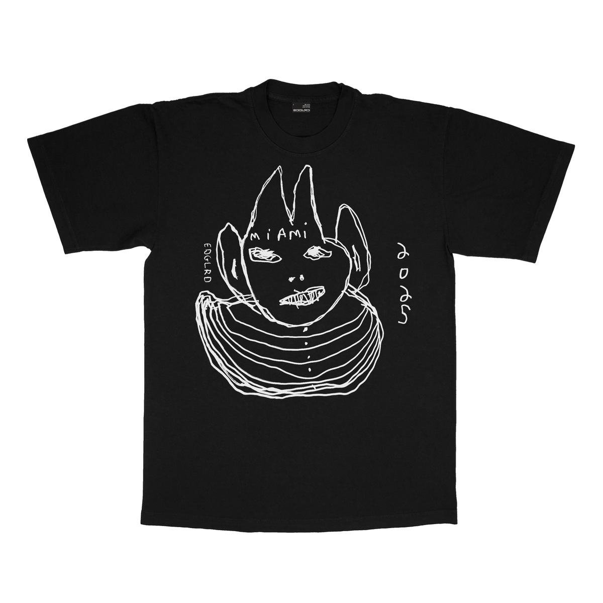 EDGLRD - SWIRLY TEE - BLACK