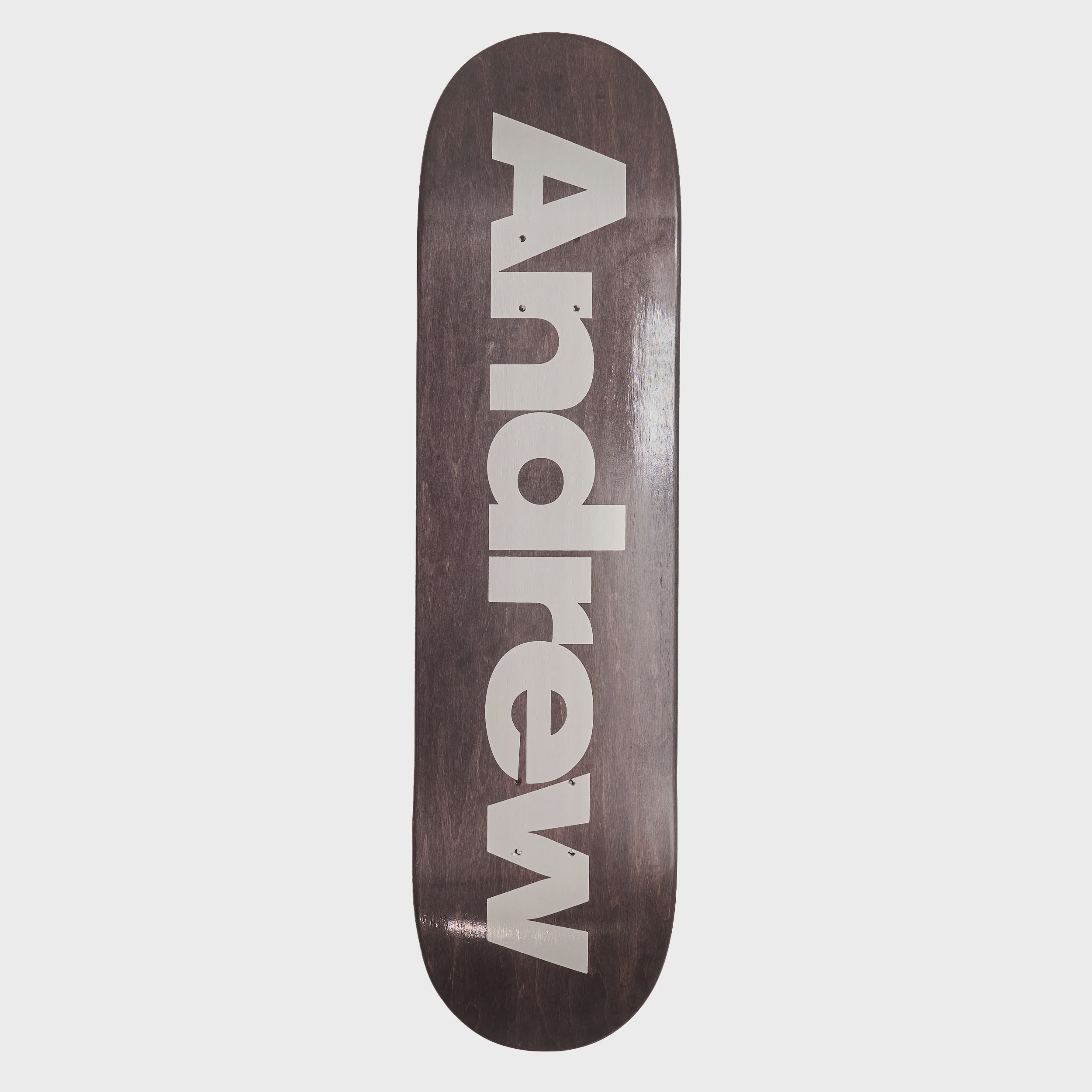 Metallic Silver Logo Deck -8.0"