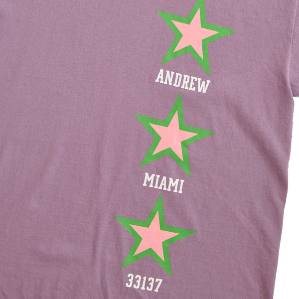 3 Star Tee - Purple Detail