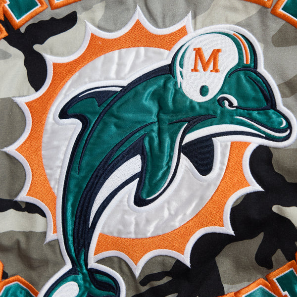 Andrew x Miami Dolphins MA-1 Bomber Jacket - Snow Camouflage