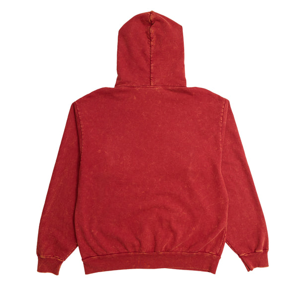 Mineral Wash Hoodie - Red