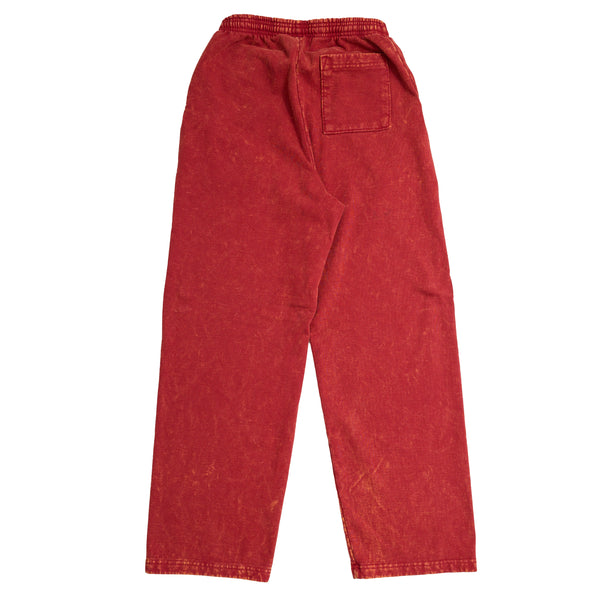 Mineral Wash Sweatpants - Red