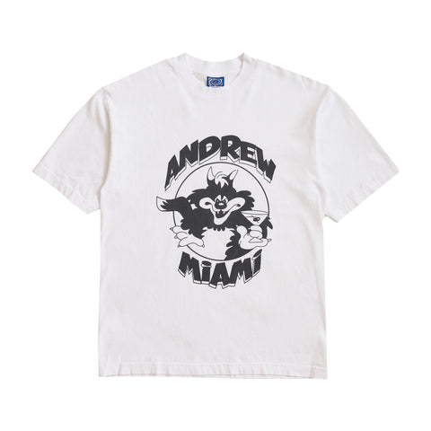 Lounge Cat Tee - White