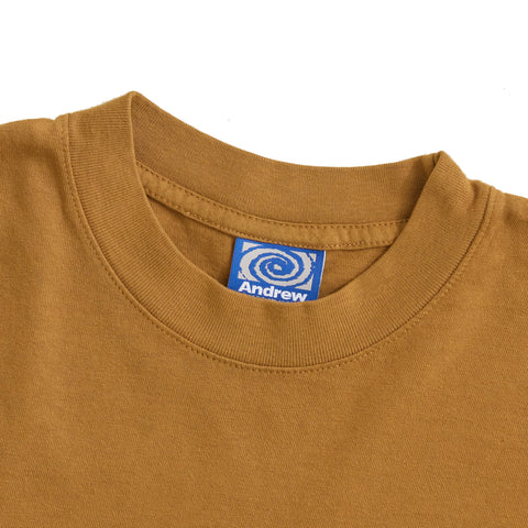 Oval Script Tee - Brown