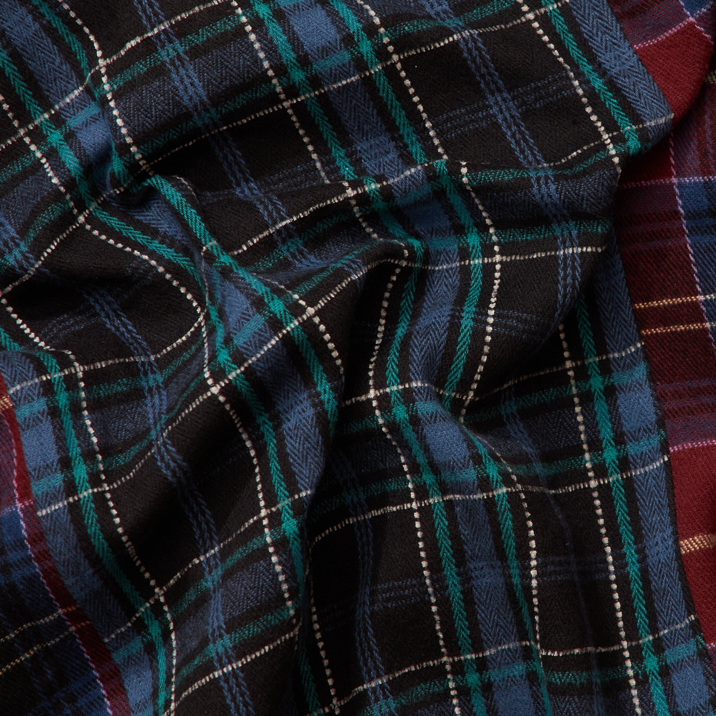 Patchwork Flannel - Navy