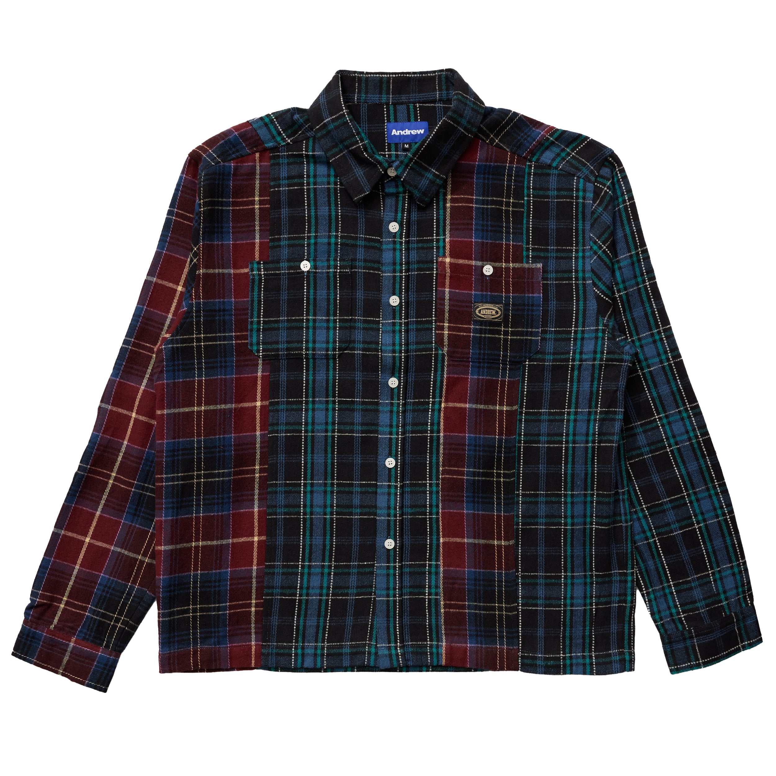Patchwork Flannel - Navy