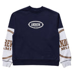 Patchwork Crewneck - Blue