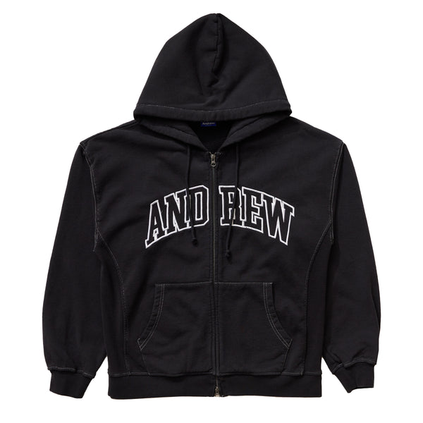 Arch Zip Hoodie - Black – Andrew