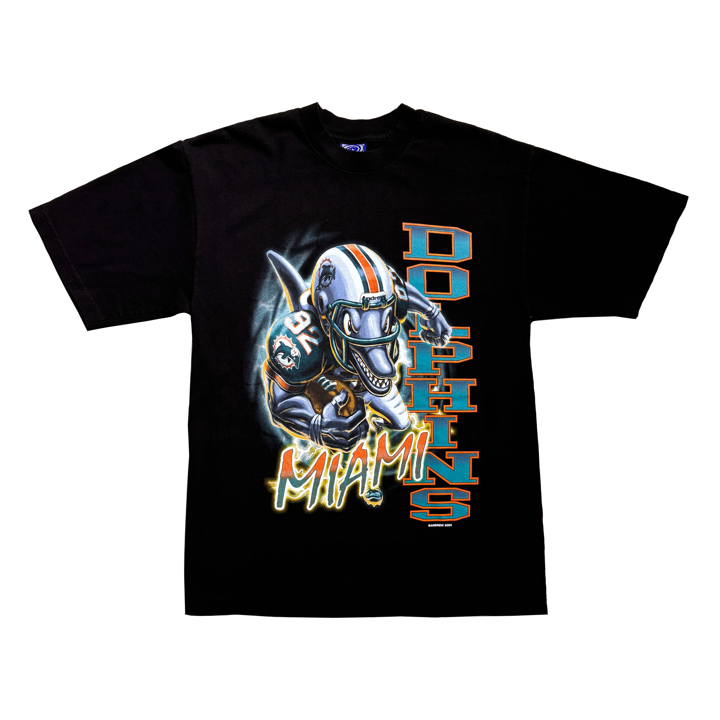 Andrew x Miami Dolphins "TD" Tee - Black