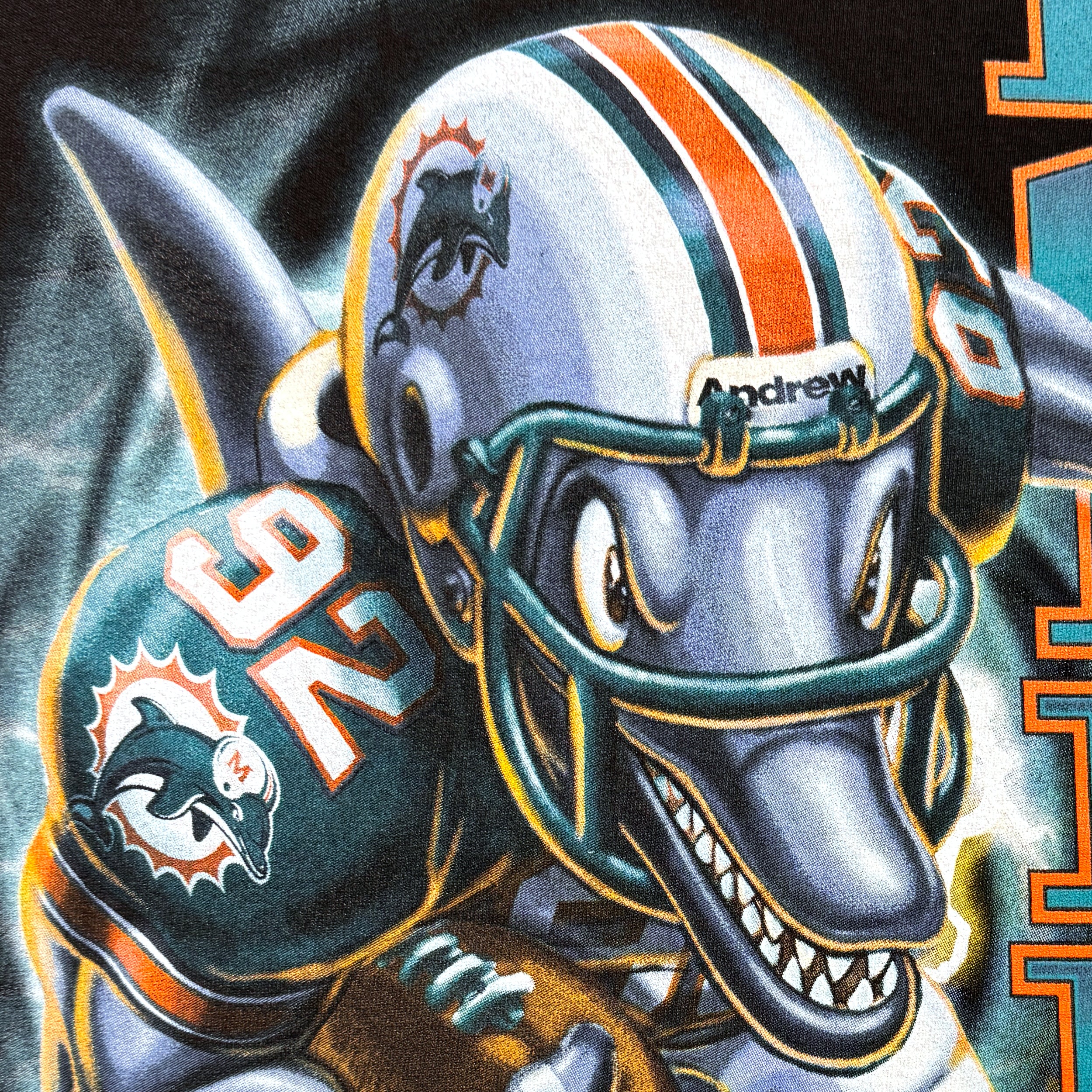 Andrew x Miami Dolphins "TD" Tee - Black