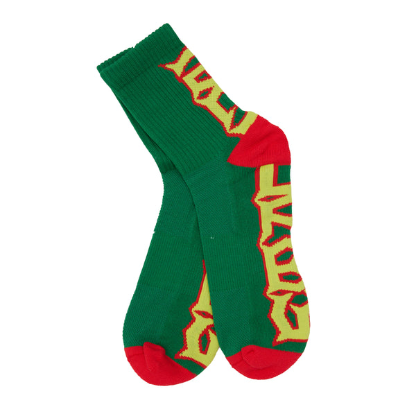 Vertical Crew Socks - Green