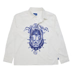 He Don't Bite Button Up - White