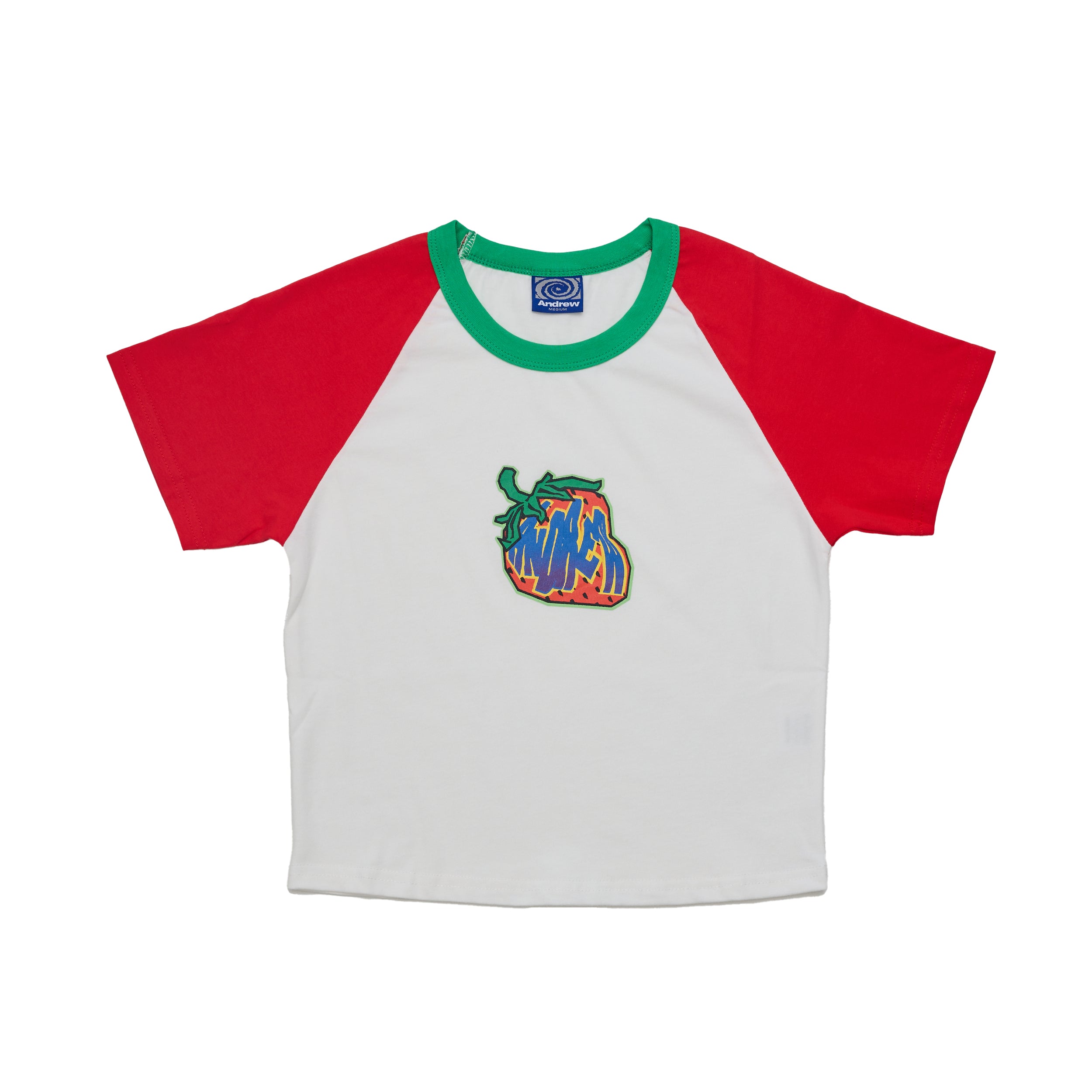 Strawberry Baby Tee - White/Red