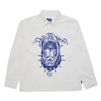 He Don't Bite Button Up - White