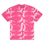 Halftone All Over Tee - Carmine Rose
