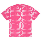 Halftone All Over Tee - Carmine Rose