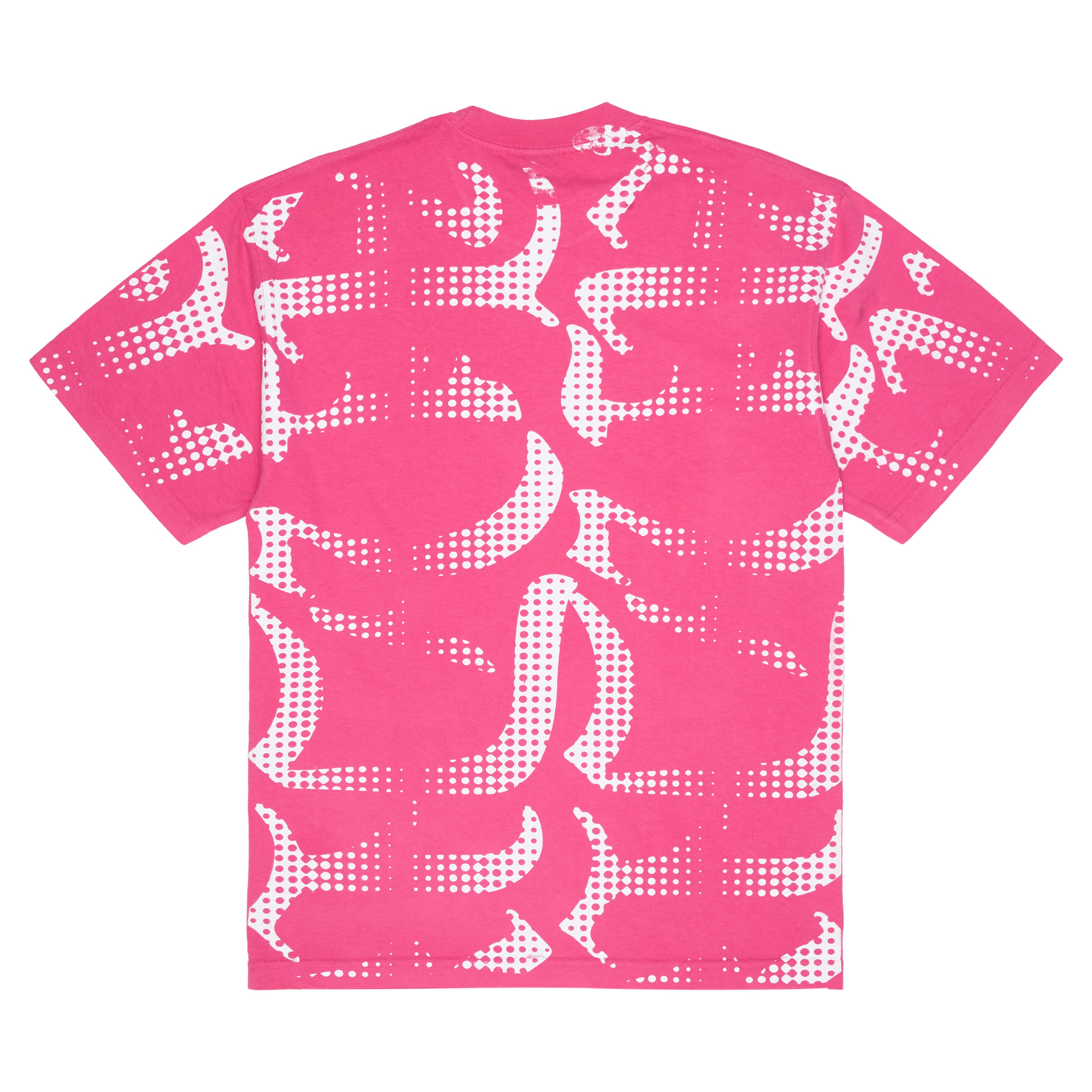 Halftone All Over Tee - Carmine Rose