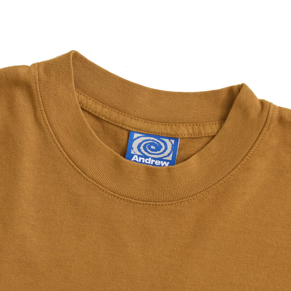 Oval Script Tee - Brown Detail 2