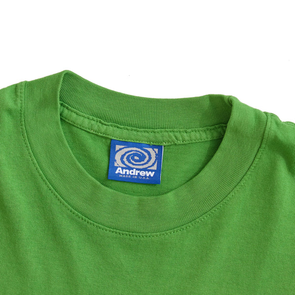 Oval Script Tee - Green Detail 2