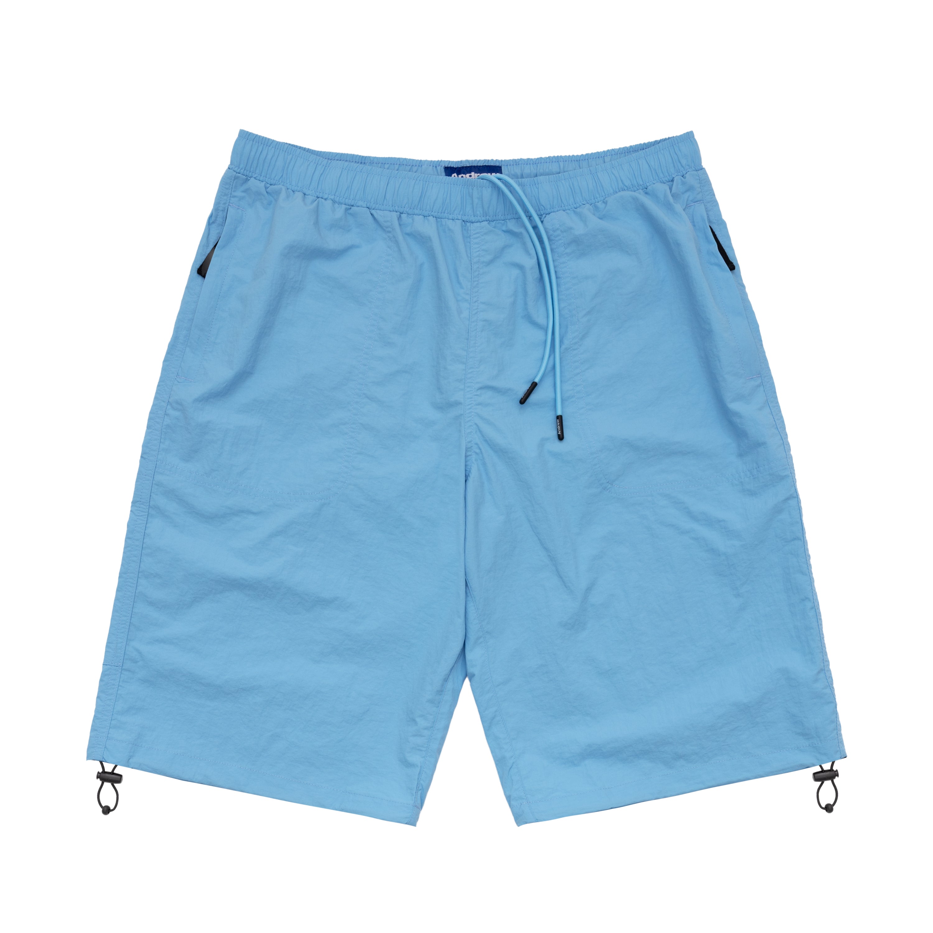 Lowercase Long Nylon Shorts - Light Blue