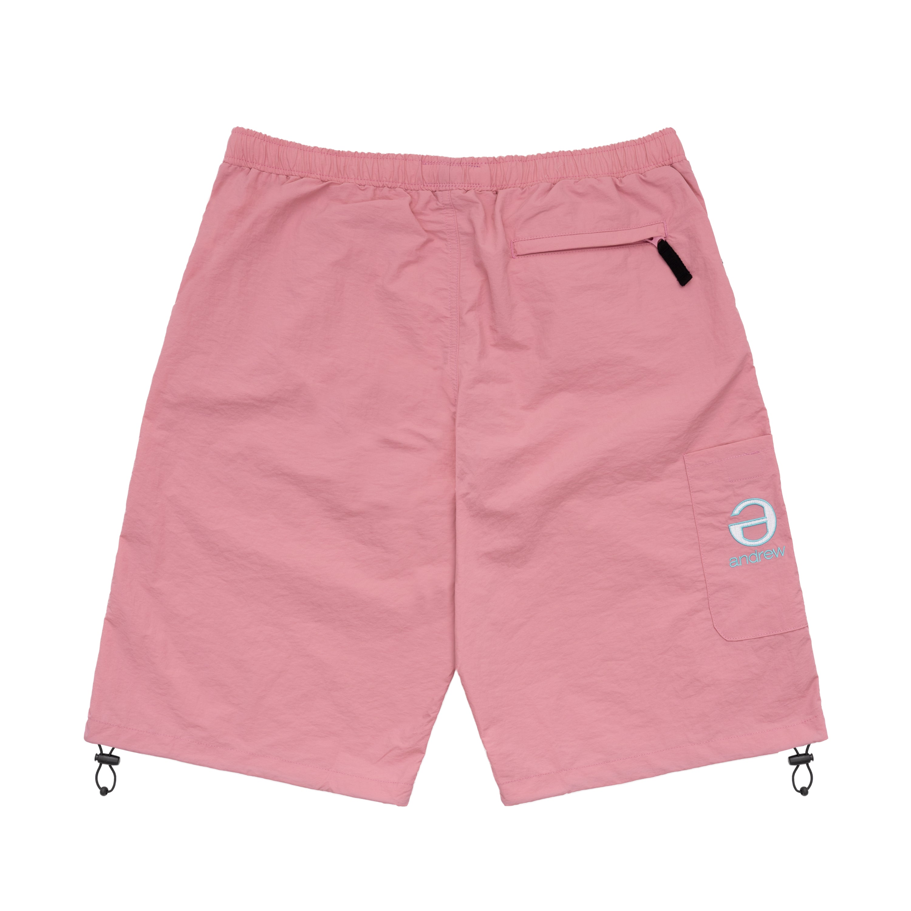 Lowercase Long Nylon Shorts - Pink