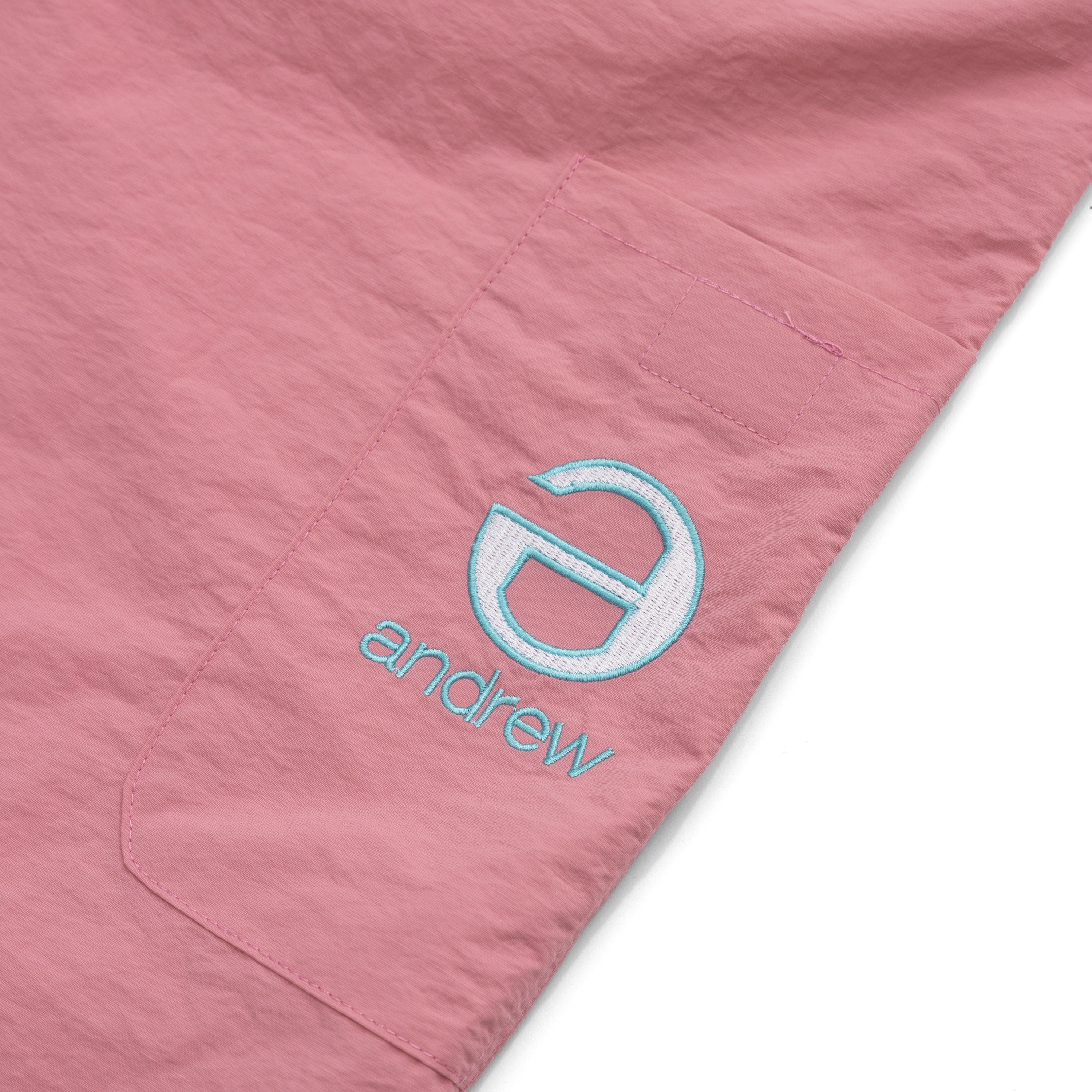 Lowercase Long Nylon Shorts - Pink