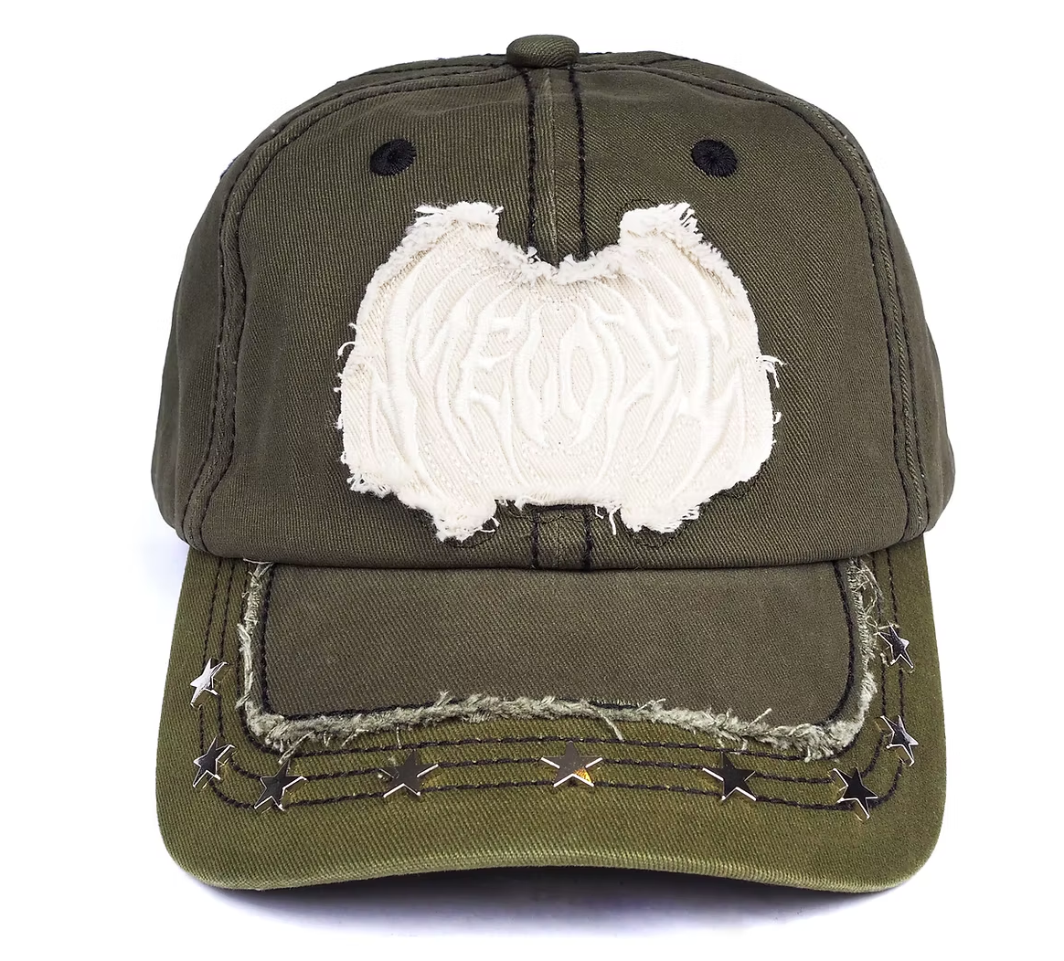 EC MELODI - OLIVE STAR STUDDED HAT